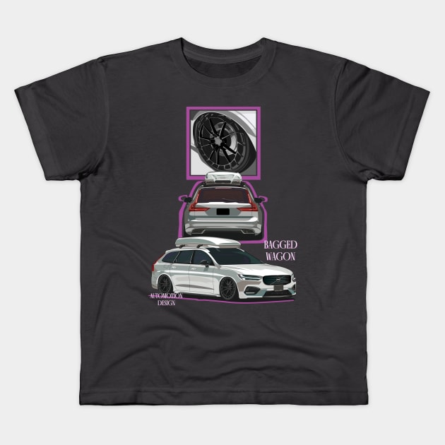 Volvo V90 Kids T-Shirt by Automotion Design